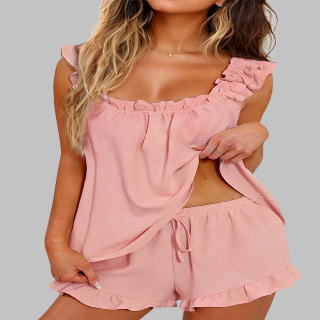 QIARA™ - Casual Tank Top and Short Sleepwear Set