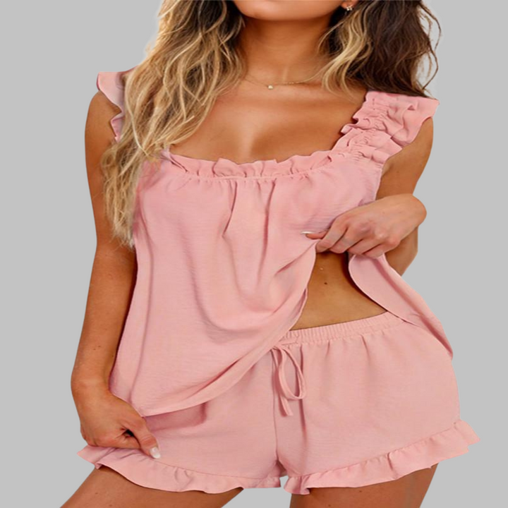 QIARA™ - Casual Tank Top and Short Sleepwear Set