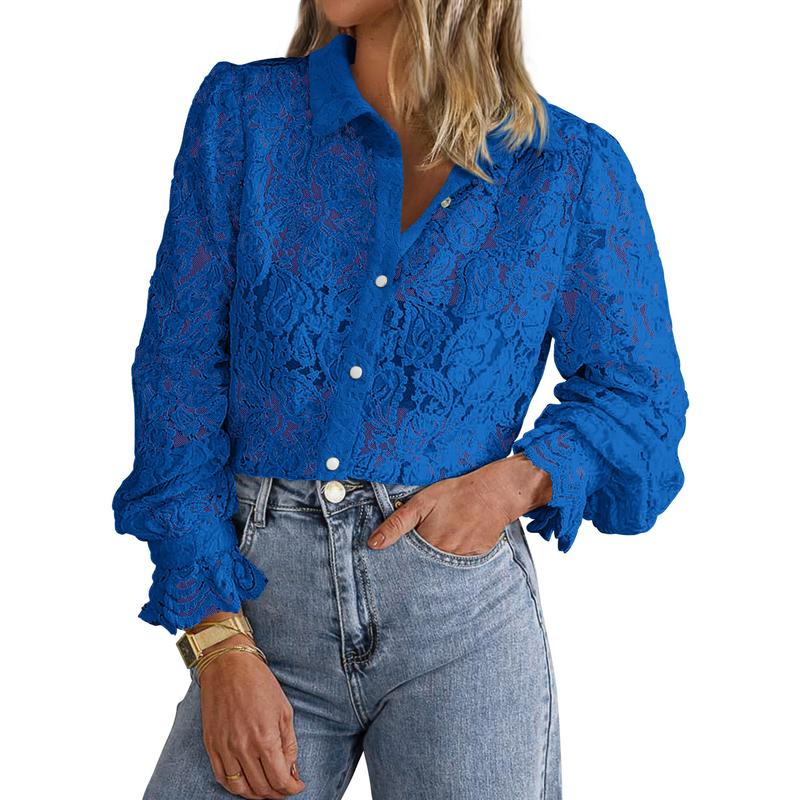 ILAW™ - Chic Long Sleeve Button Down Blouse