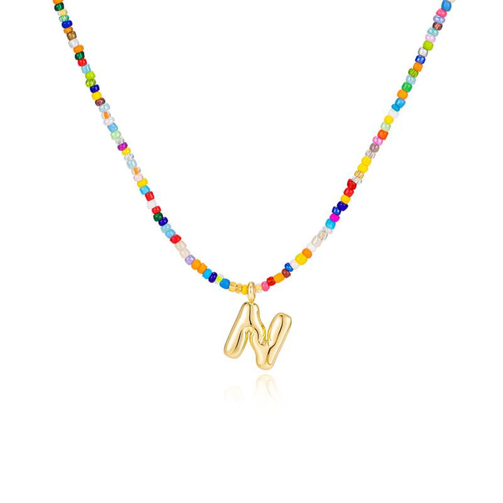 MACY™ - Colorful Bubble Letter Necklace