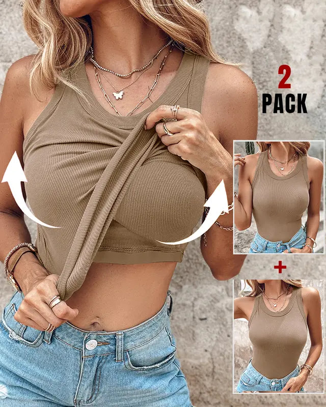 DASHA™ - Comfort Built-In Bra Tank Top (Pack of 2)