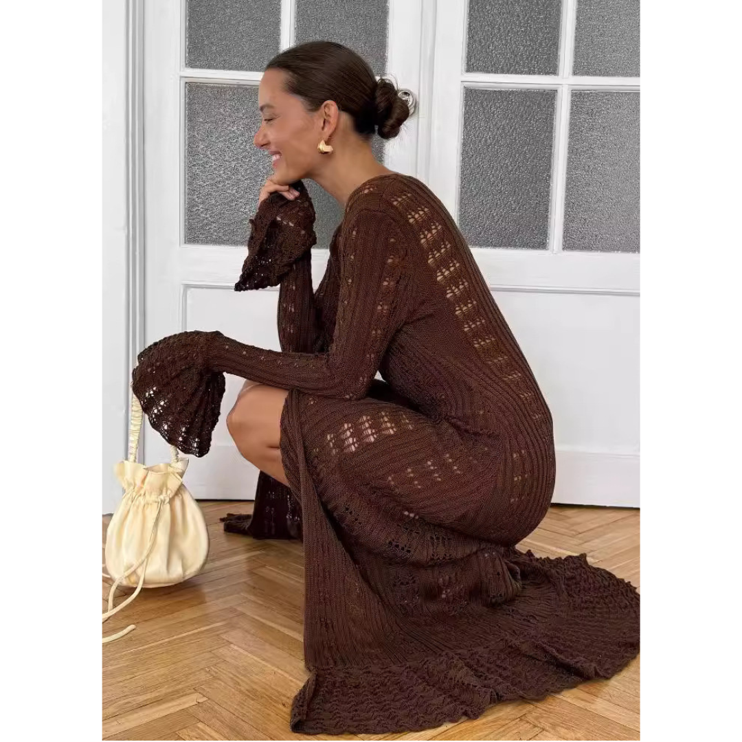 ADOWBI™ - Chic Flounce Sleeve Fitted Button Cardigan