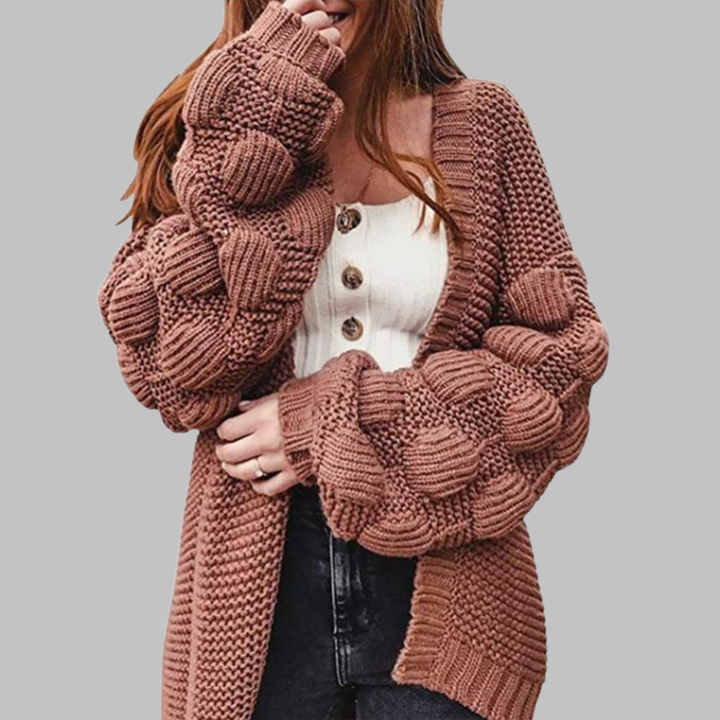 GISELLE™ - Vintage Oversized Chunky Open Front Cardigan