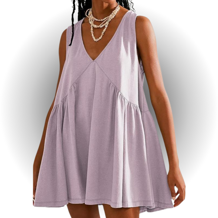 GARNETH™ – Casual Summer Sleeveless V-Neck Mini Dress