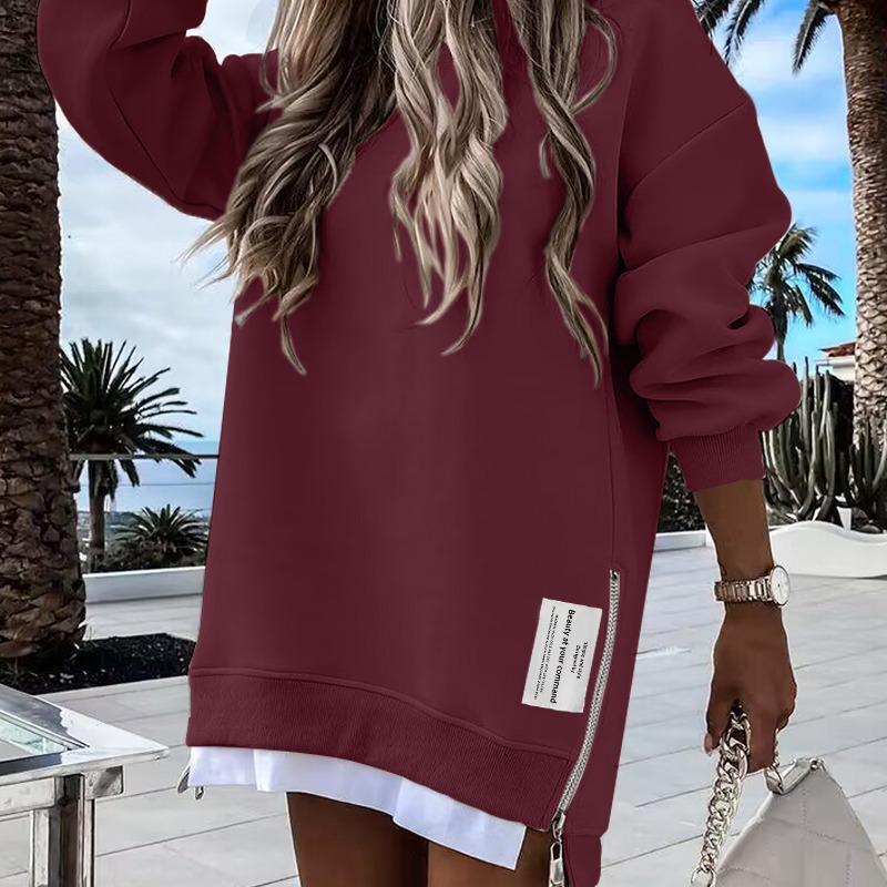RODNEY™ - Cozy Long Sleeve Pullover Side Zipper Sweatshirt