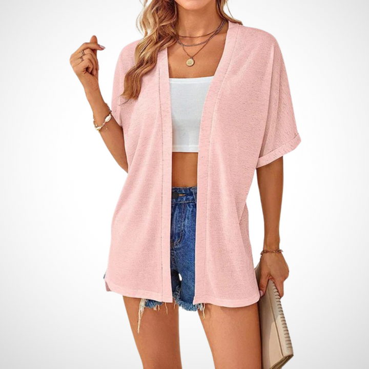 APPOLLINE™ - Stylish Flowy Short Sleeve Cardigan