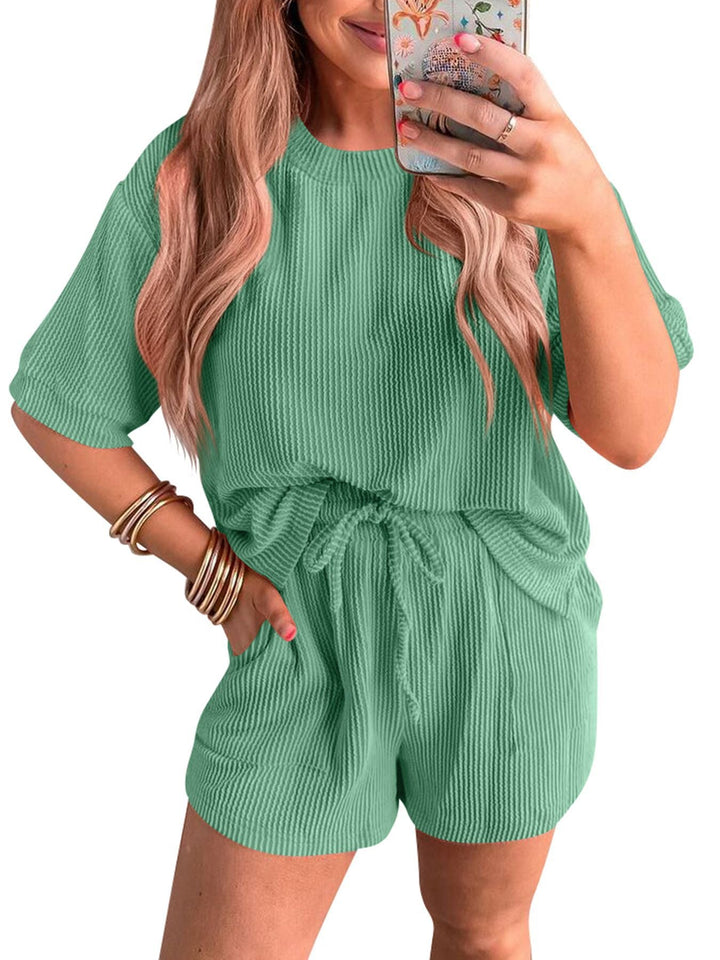 LAYLANI™ - Casual Summer Lounge Sweatshirt and Shorts Co-Ord