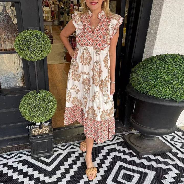 MAURA™ – Relaxed Vintage Midi Dress